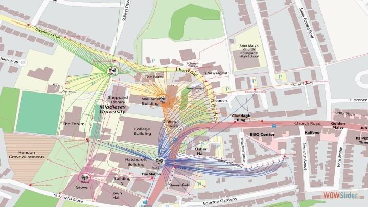 Complete Mapping of the VANET Testbed @MDX